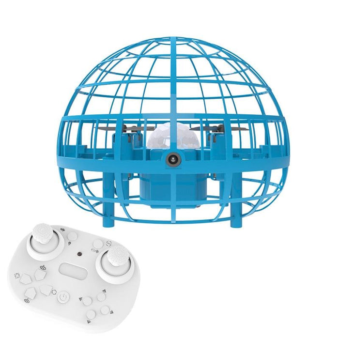 Remote Stunt Suspended Ball Induction Four-Axis Aircraft Toy For Children Blue