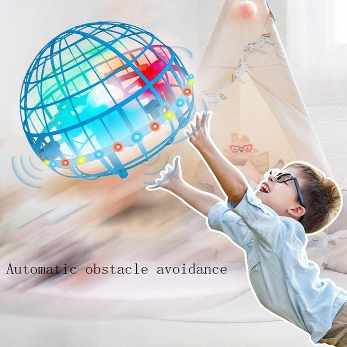 Remote Stunt Suspended Ball Induction Four-Axis Aircraft Toy For Children Blue