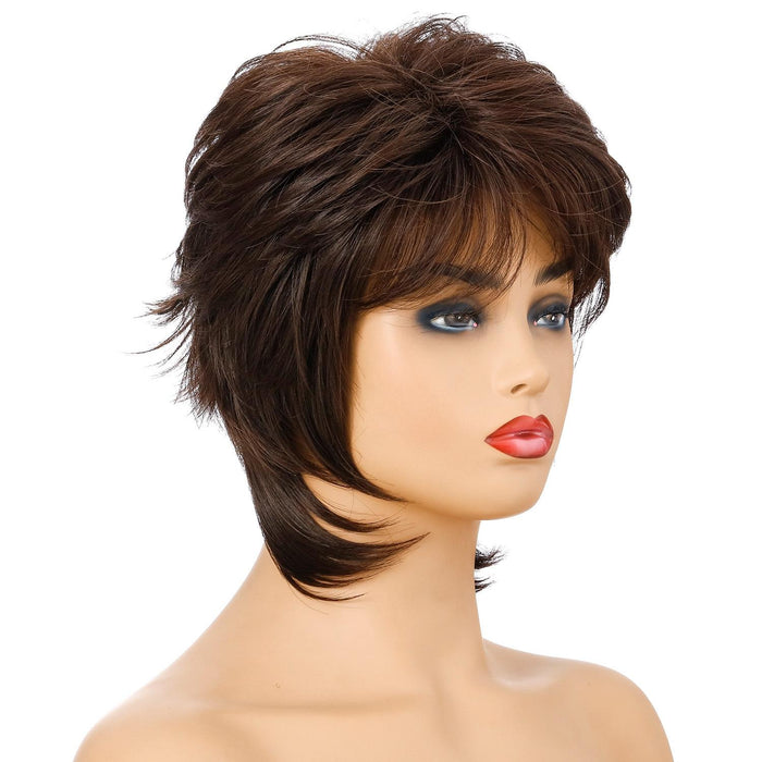 Short Hair Wig Full Bangs For Women