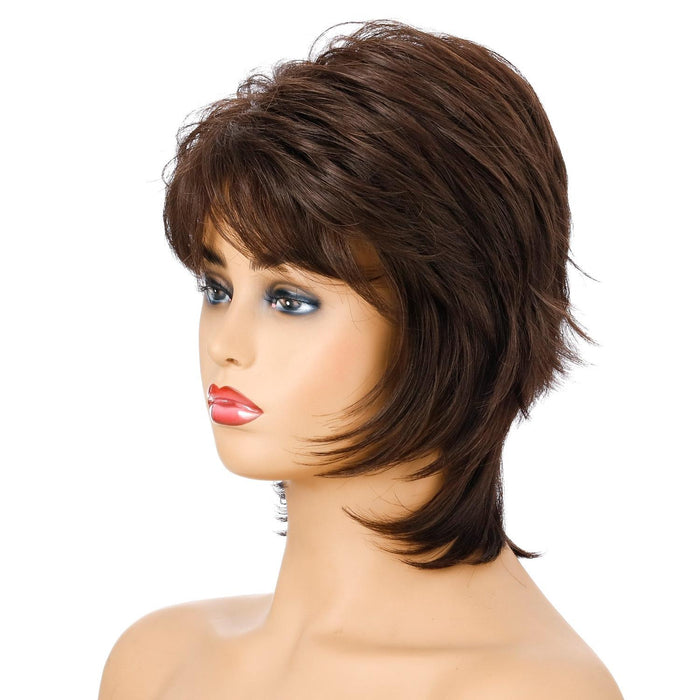 Short Hair Wig Full Bangs For Women