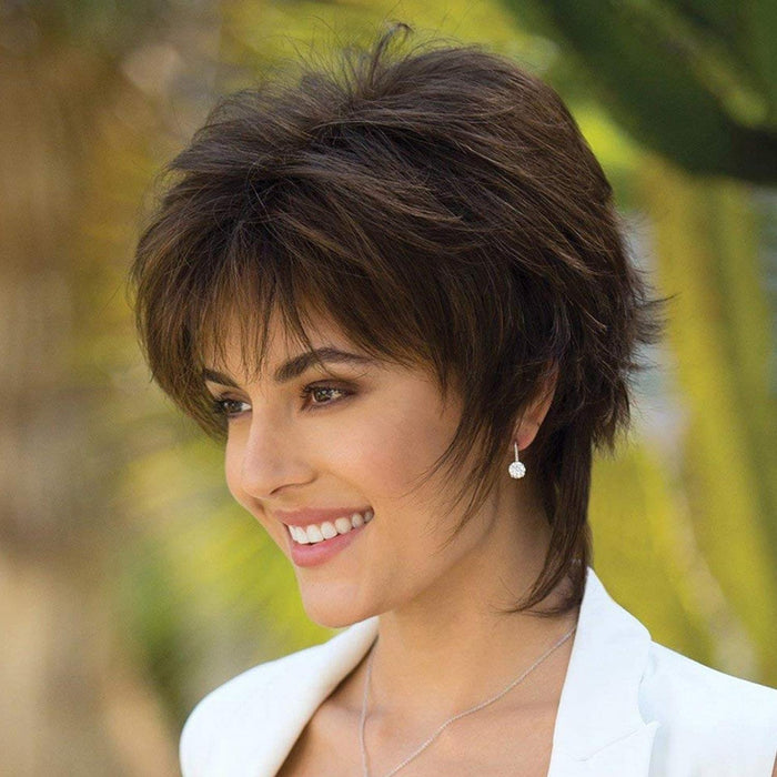 Short Hair Wig Full Bangs For Women