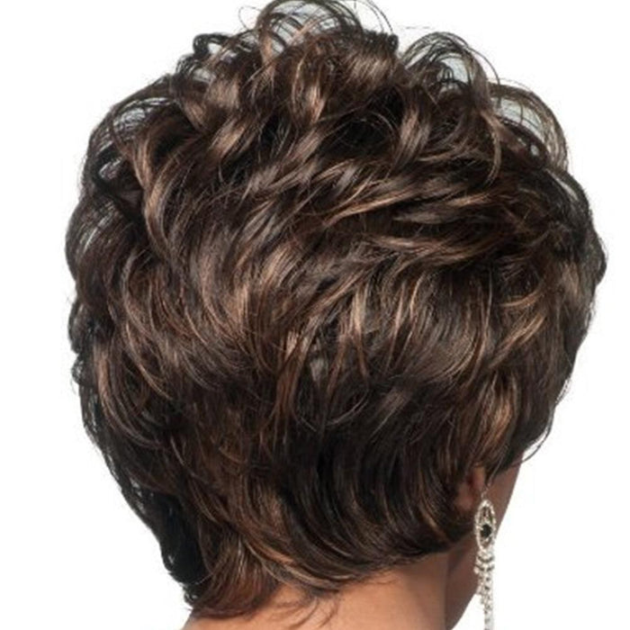 Short Curly Hair Wig Oblique Bangs