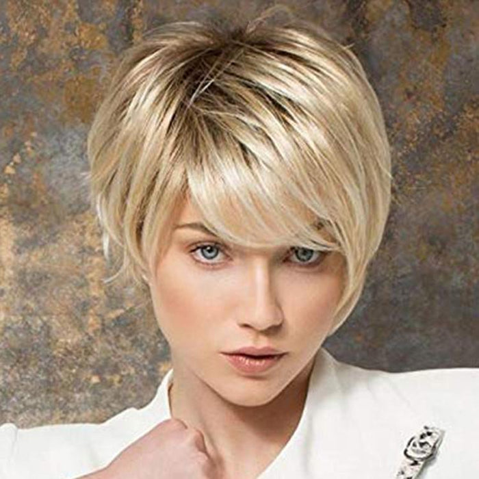 Gold Short Hair Set For Women