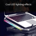 Lcd Screen Notebook Cooler With Rgb Lighting