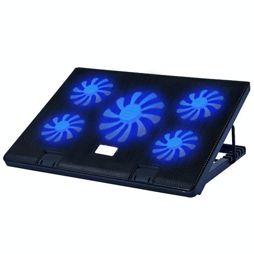 Adjustable 5 Fan Laptop Cooler No Speed Control