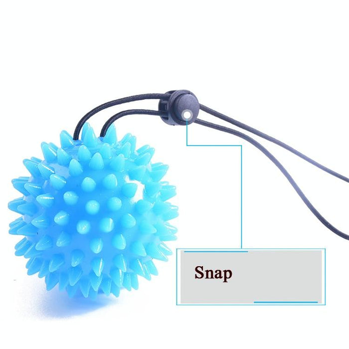 Tpr Grip Ball For Stroke Rehabilitation 5.5Cm With Rope Gray