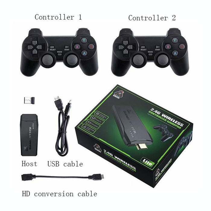 M8 Wireless Hdmi Arcade Game Home Tv Mini Game Machine With 2 X Gamepads 64G Memory