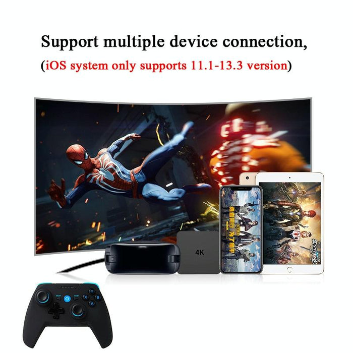 Cx-X1 2.4Ghz & Bluetooth 4.0 Wireless Game Controller Handle For Android / Ios / Pc / Ps3 Single Handle Blue