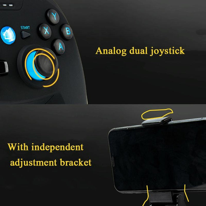 Cx-X1 2.4Ghz & Bluetooth 4.0 Wireless Game Controller Handle For Android / Ios / Pc / Ps3 Single Handle Blue