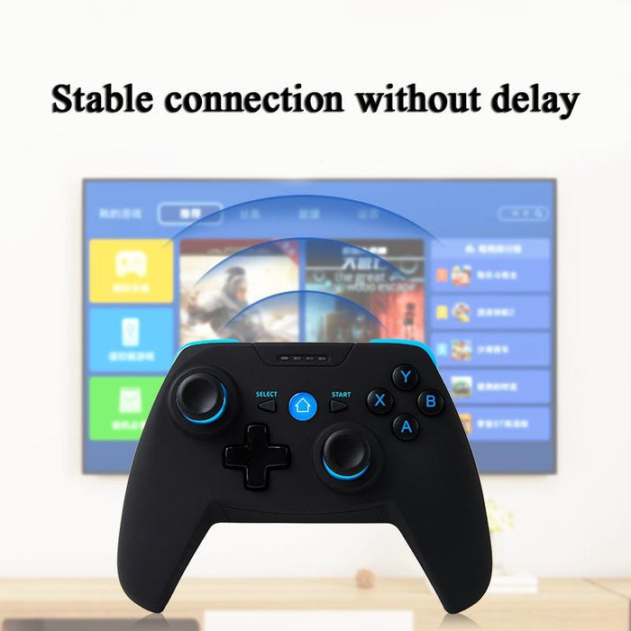 Cx-X1 2.4Ghz & Bluetooth 4.0 Wireless Game Controller Handle For Android / Ios / Pc / Ps3 Handle & Bracket Blue