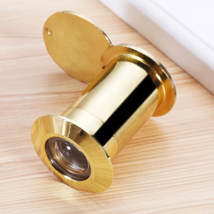 2 Pcs Security Hd Glass Lens 200 Degrees Wide-Angle Anti-Tiny Hotel Door Eye - 26Mm Gold