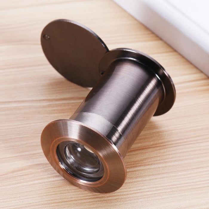 2 Pcs Security Hd Glass Lens 200 Degrees Wide-Angle Anti-Tiny Hotel Door Eye - 26Mm Red Bronze