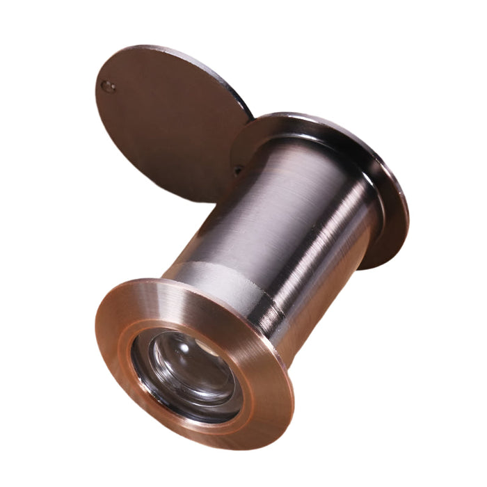 2 Pcs Security Hd Glass Lens 200 Degrees Wide-Angle Anti-Tiny Hotel Door Eye - 26Mm Red Bronze