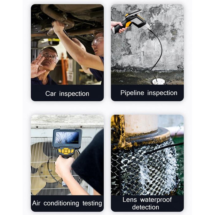 Industrial Dual-Lens Endoscope Hd Handheld Screen Pipe Car Inspection Tool Specification Line Length 5M