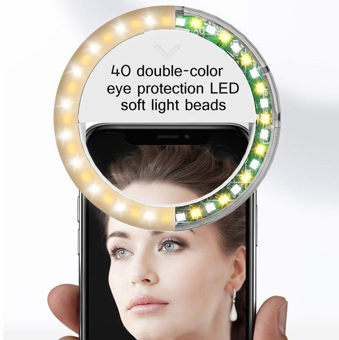 2 Pcs Xj17 Large-Capacity Live Video Conference Fill Light Ring Light Mobile Phone Selfie Led Fill Light