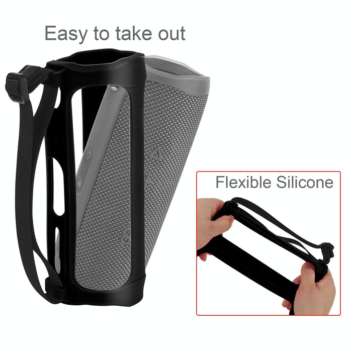 Suitable For Jbl Flip5 Speaker Silicone Protective Sleeve Hollow Portable Soft Silicone Sleeve