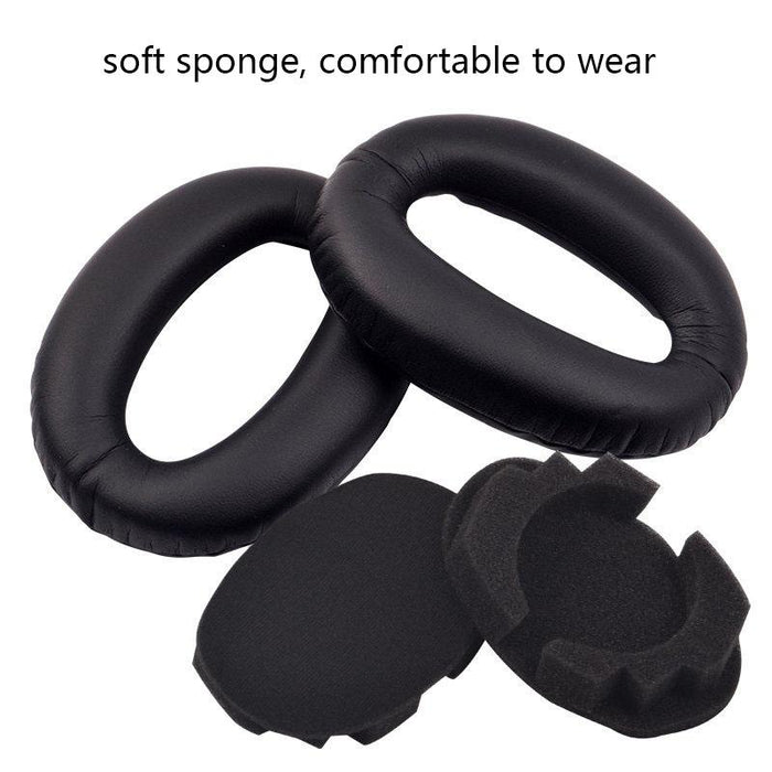 2 Pcs Headset Comfortable Sponge Cover For Sony Wh-1000Xm2/Xm3/Xm4 - 1000X / 1000Xm2 Black Protein With Card Buckle