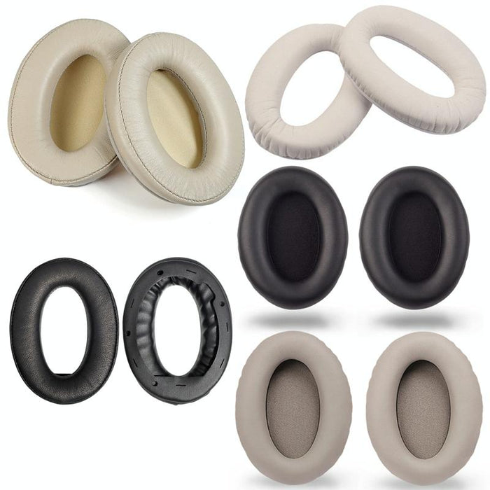 2 Pcs Headset Comfortable Sponge Cover For Sony Wh-1000Xm2/Xm3/Xm4 - 1000X / 1000Xm2 Black Lambskin