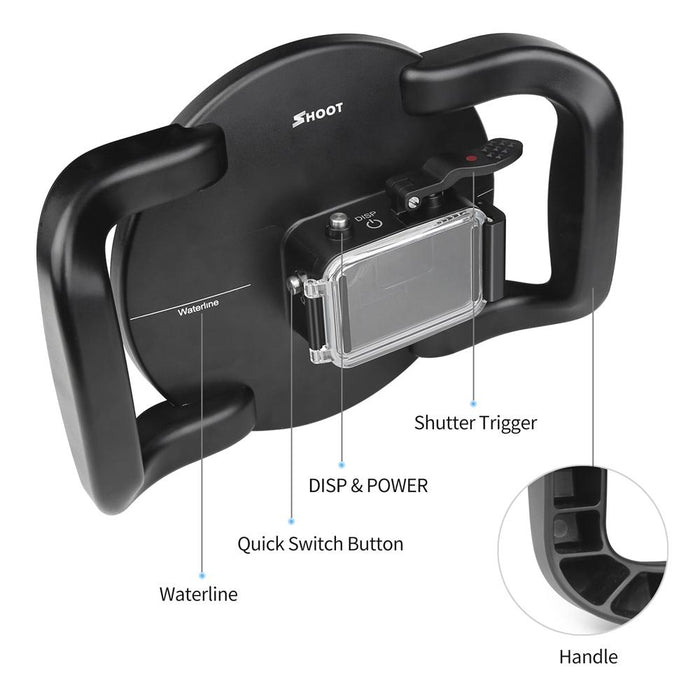 Underwater Dome Port for Dji Action Camera with Handle