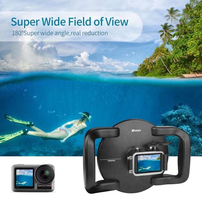 Underwater Dome Port for Dji Action Camera with Handle