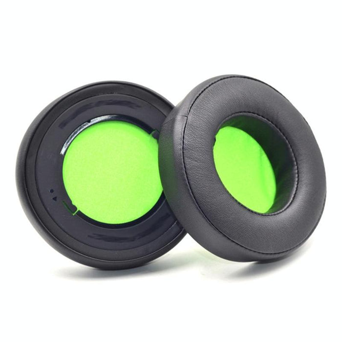 2 Pcs Headset Sponge Case For Razer Blackshark V2/V2X/V2Se - Round Black Green Net