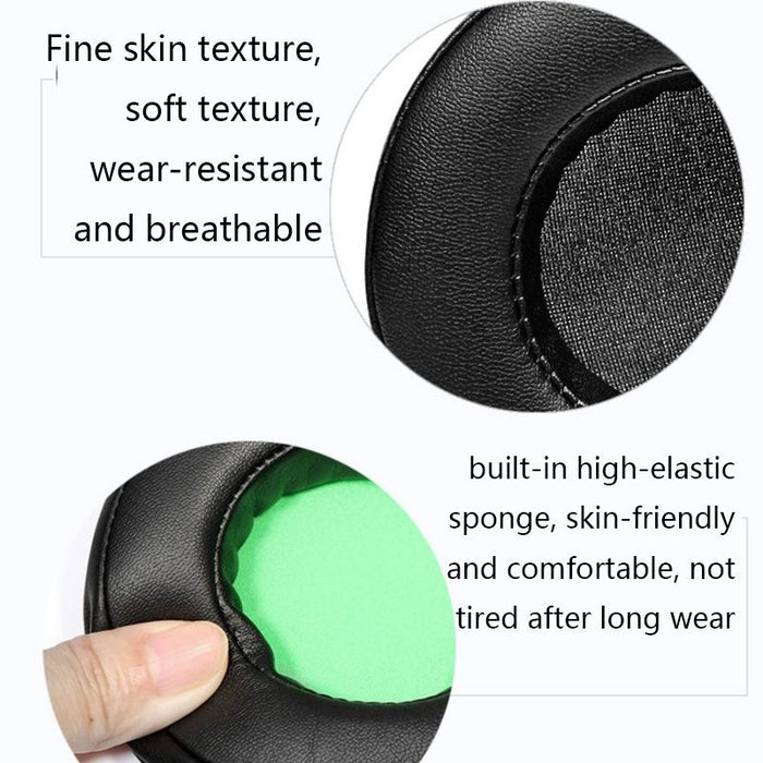 2 Pcs Headset Sponge Case For Razer Blackshark V2/V2X/V2Se - Ellipse Black Green Net