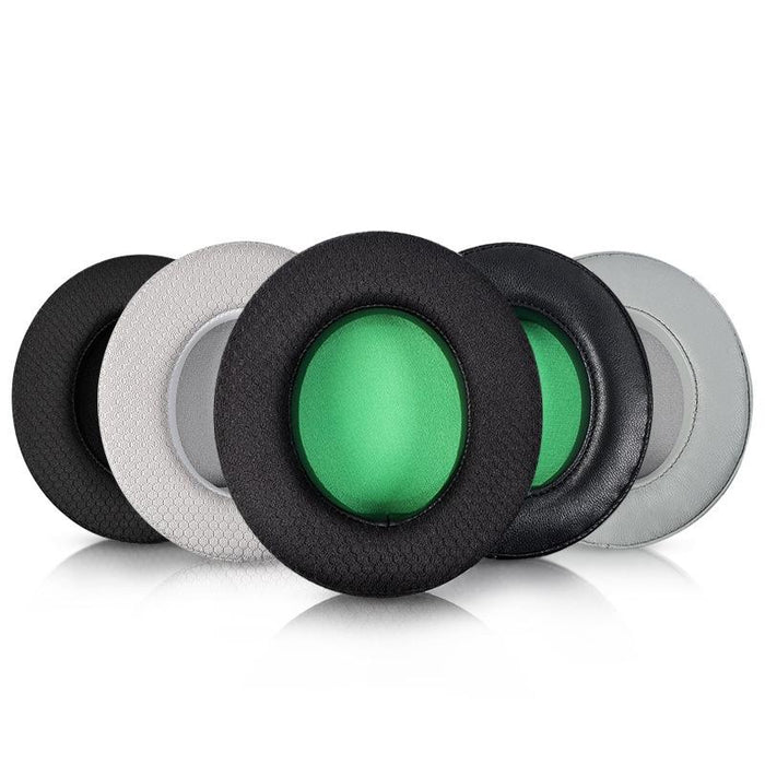 2 Pcs Headset Sponge Case For Razer Blackshark V2/V2X/V2Se - Ellipse Black Green Net