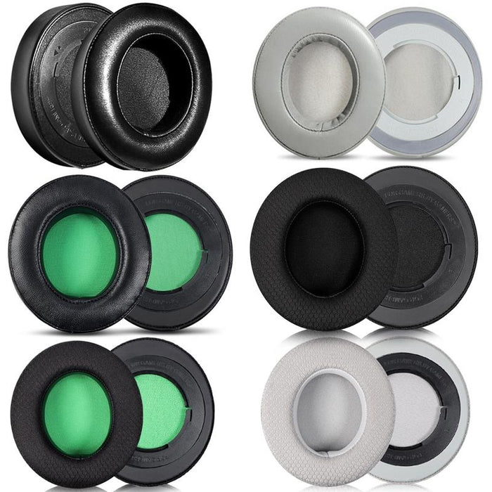 2 Pcs Headset Sponge Case For Razer Blackshark V2/V2X/V2Se - Ellipse Black Net Green Bottom