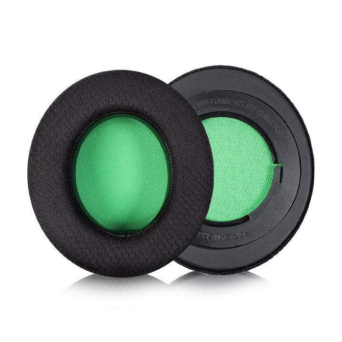 2 Pcs Headset Sponge Case For Razer Blackshark V2/V2X/V2Se - Ellipse Black Net Green Bottom