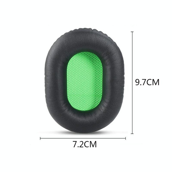 2 Pcs Headset Sponge Cover For Razer V2 - Black Skin Green Net