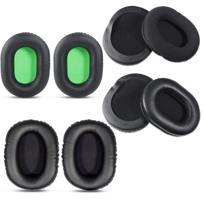 2 Pcs Headset Sponge Cover For Razer V2 - Black Skin Black Net