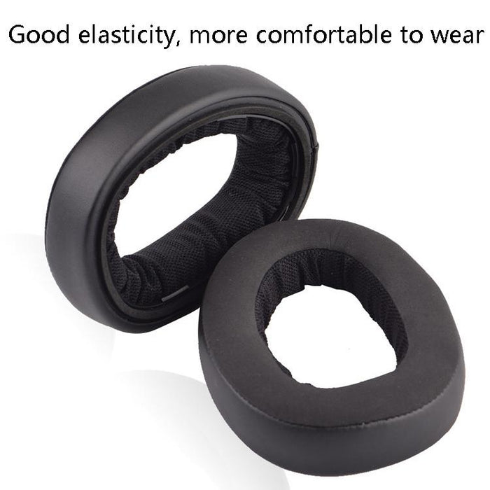 2 Pcs Headset Sponge Cover Earmuffs For Sennheiser Gsp600 / Gsp670 / Gsp500 / Gsp550 / Gsa60 Black