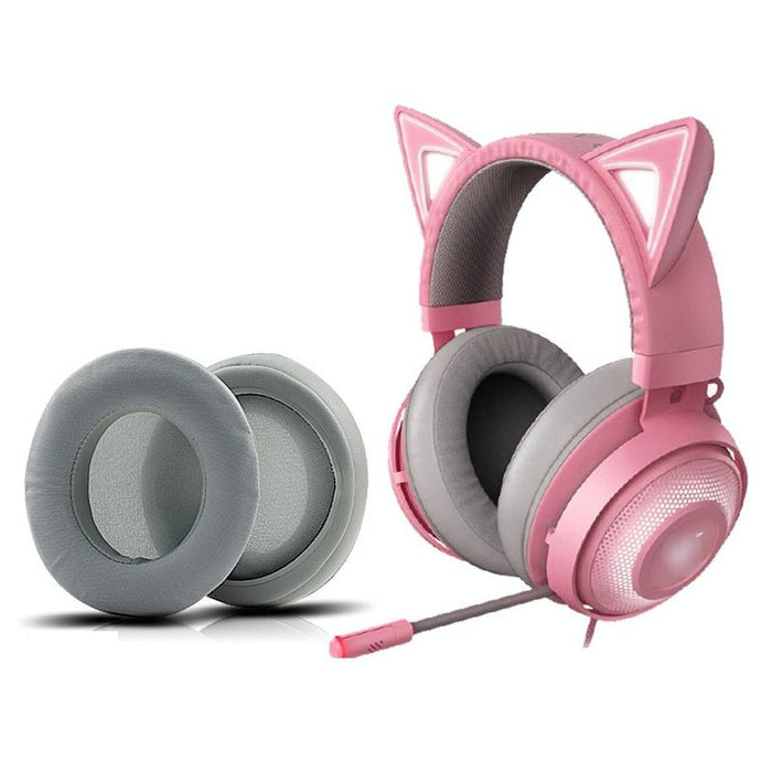 2 Pcs Ice Feeling Gel Sponge Sleeve Earmuffs Are Suitable For Razer Meng Cat Pink Crystal Edition Beihai Giant Monster V2 Rgb Symphony Headphones Black