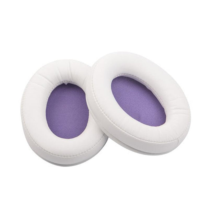 2 Pcs Headset Sponge Cover Ear Pad Leather Case For Kingston Cloud Silver Ii - White Splicing