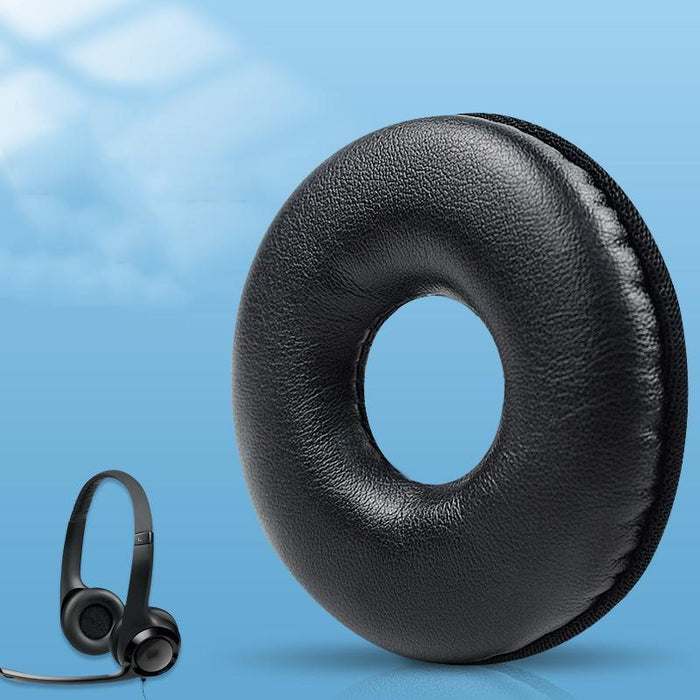 2 Pcs Headset Sponge Cover Earmuffs For Logitech H390 Black