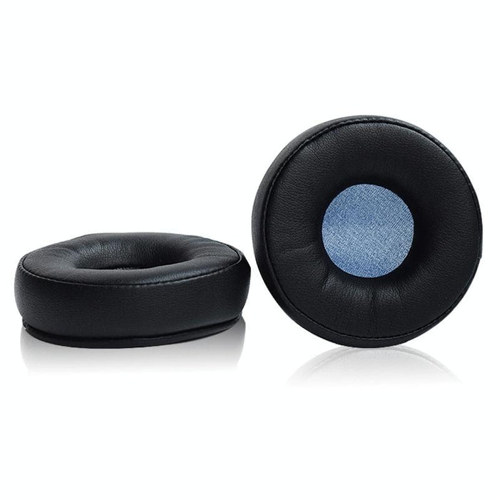 2 Pcs Leather Headphone Sponge Cover For Jabra Revo Wireless - Black Blue Net