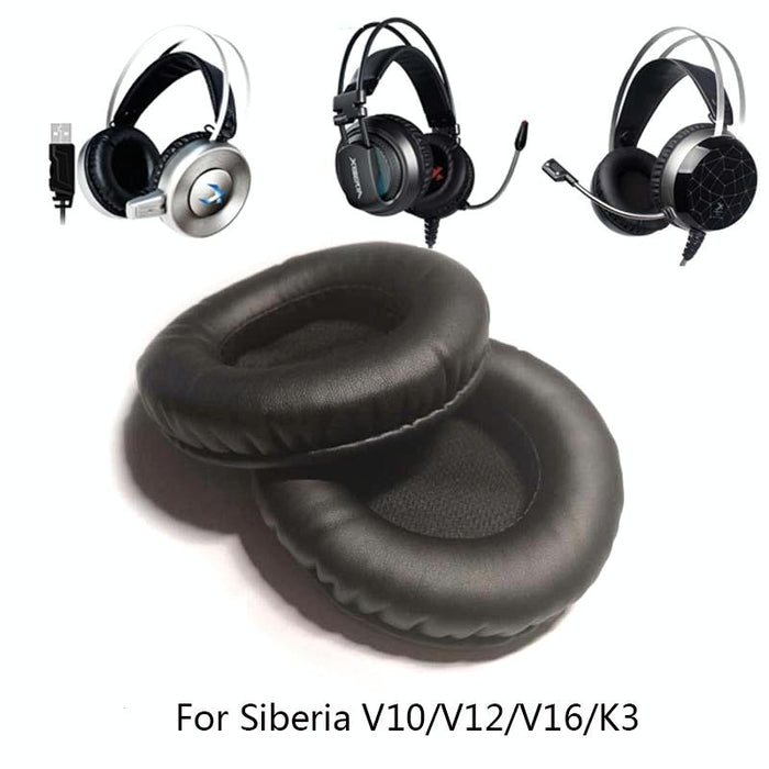 3 Pairs Headset Sponge Cover For Xiberia V10 / V12 / V16 / K3 Black