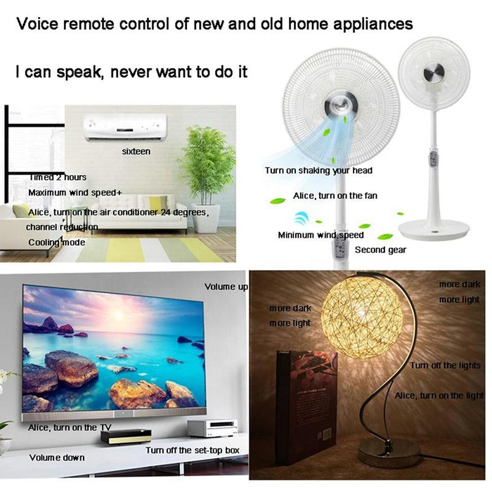 Yk-166 Air Conditioner Voice Remote Control Smart Ai Night Light Appliance Control Tv Voice Companion English Version