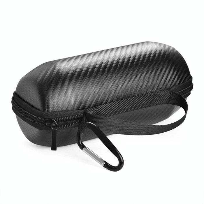 2 Pcs Carbon Fiber Bluetooth Speaker Storage Bag For Jbl Flip 5 Black