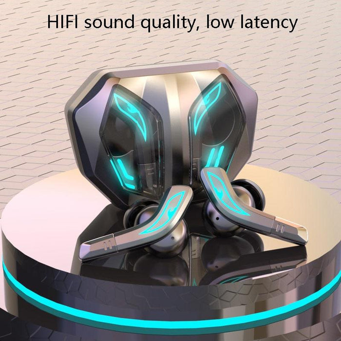 Md158 Tws Wireless Bluetooth 5.2 Game Low Delay Hi-Fi Earphone With Breathing Light Black