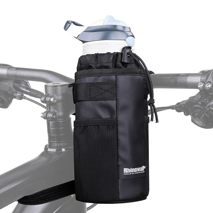 Insulated Bike Bottle Bag Portable & Durable Black