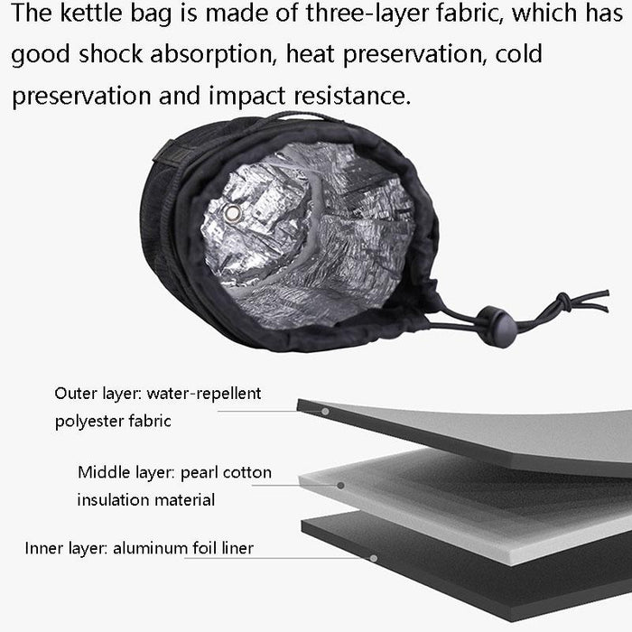 Insulated Bike Bottle Bag Portable & Durable Black