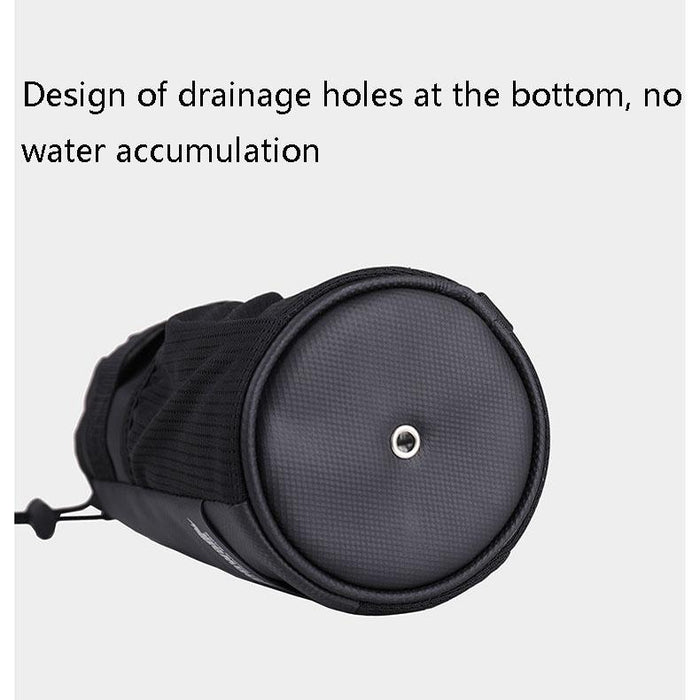 Insulated Bike Bottle Bag Portable & Durable Black