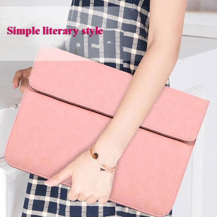 For Macbook Air / Pro 13.3 Inch A1466 / A1369 / A1502 / A1425 Horizontal Sheep Leather Laptop Bag