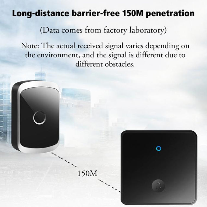 1 For 1 Push-Button Self-Generating Wireless Doorbell