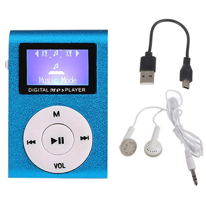 Metal Mini Mp3 Player + Earphones & Cable