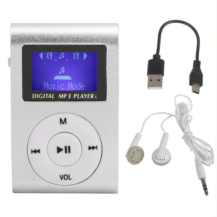 Metal Mini Mp3 Player + Earphones & Cable