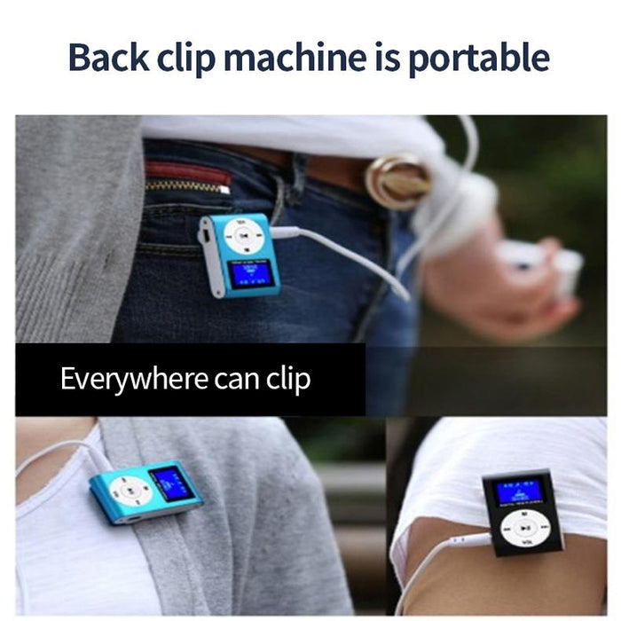 Metal Mini Mp3 Player + Earphones & Cable