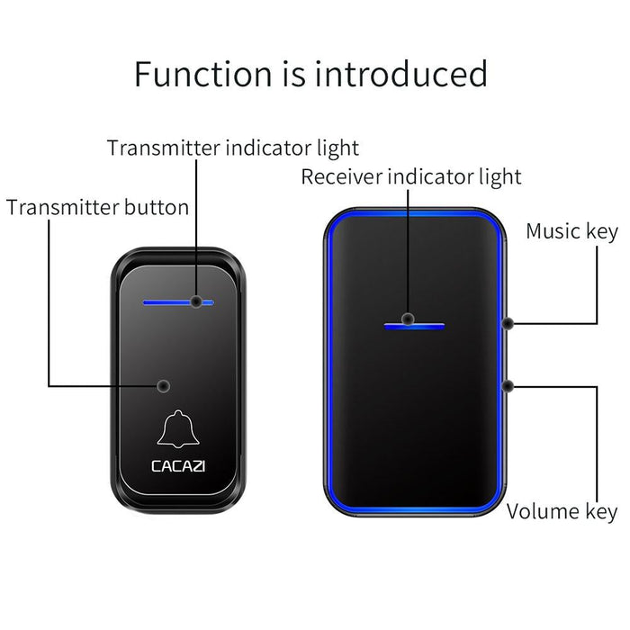 Home Smart Digital Wireless Doorbell Remote Electronic Doorbell Elderly Pager