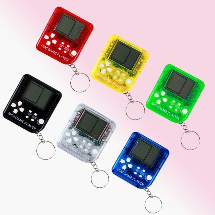 4 Pcs Handheld Mini Game Console Toy Classic Brick Game Console With Keychain Random Colour